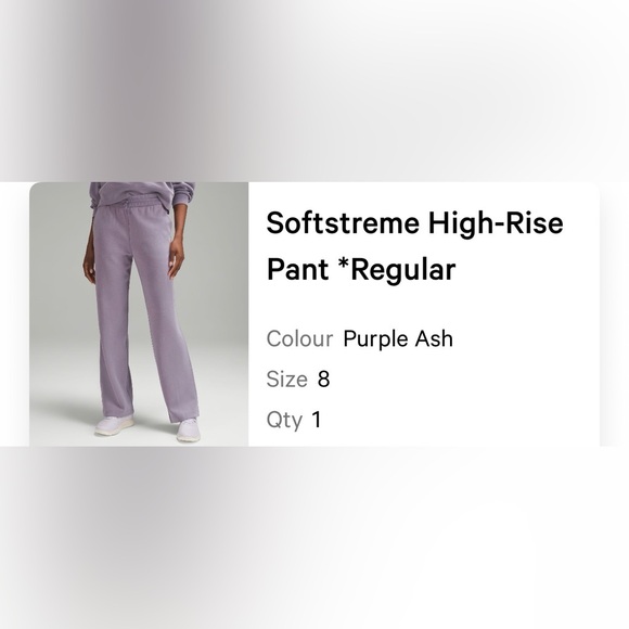 lululemon athletica Pants - lululemon athletica Softstreme High-Rise Pant in Purple Ash